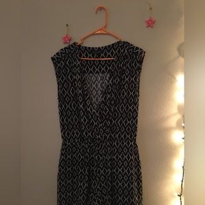Banana Republic black and white wrap Romper